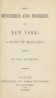 Full Download The Mysteries and Miseries of New York: A Story of Real Life - Ned Buntline file in ePub