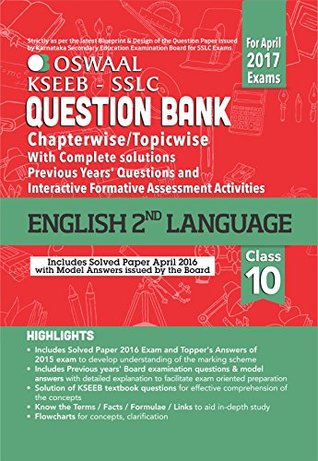 Download Oswaal KSEEB SSLC Question Bank with Complete Solution & Interactive Formative Assessment Activities For Class10 English IInd Language - Panel of Experts file in ePub