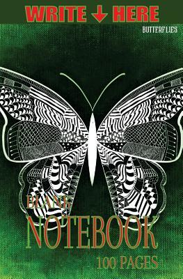 Download Write Here Notebooks: Butterfly Collection Blank Journal/Diary/Notebook Unlined Paper 100 Pages 5.25x8 Composition Book White Butterfly Green Background -  | PDF