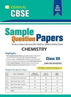 Read Oswaal CBSE Sample Question Papers: Chemistry for Class 12 - Panel of Experts file in PDF