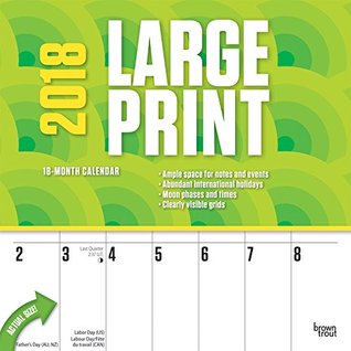 Read Online Large Print 2018 12 x 12 Inch Monthly Square Wall Calendar, Easy to See with Large Font (Multilingual Edition) -  | ePub