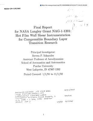 Download Hot Film Wall Shear Instrumentation for Compressible Boundary Layer Transition Research - National Aeronautics and Space Administration file in ePub