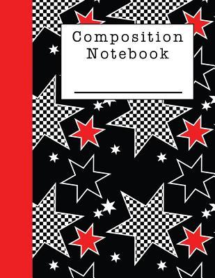 Download Composition Notebook: A Red, Black, and White Star Themed Notebook -  file in PDF