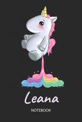 Read Online Leana - Notebook: Blank Ruled Personalized & Customized Name Rainbow Farting Unicorn School Notebook Journal for Girls & Women. Funny Unicorn Desk Accessories for Kindergarten, Primary, Back To School Supplies, Birthday & Christmas Gift for Women. -  file in PDF