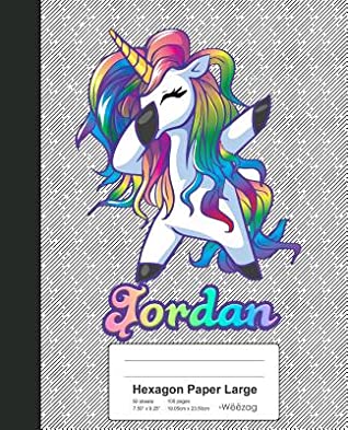 Full Download Hexagon Paper Large: JORDAN Unicorn Rainbow Notebook -  file in PDF