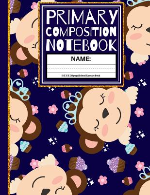 Read Online Primary Composition Notebook: Cute Monkey with Tiara Kindergarten Composition Book: School Exercise Book (Story Paper Journal) - Creative School Co | ePub